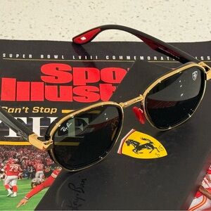 🔥 Ray-Ban x Ferrari Scuderia RB3674M Black/Gold Sunglasses